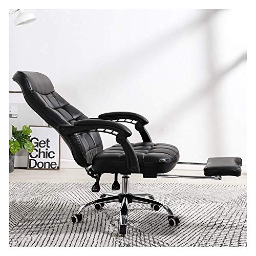 KG7HQRP Renovierung Haus Bürostuhl Leder Computerstuhl Ergonomischer Bürostuhl Boss Stuhl Game Chair Liegestuhl Drehstuhl Hebestuhl Weiß A von KG7HQRP