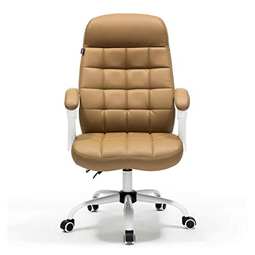 KG7HQRP Renovierung Haus Bürostuhl Leder Computerstuhl Ergonomischer Bürostuhl Boss Stuhl Game Chair Liegestuhl Drehstuhl Hebestuhl Weiß A von KG7HQRP