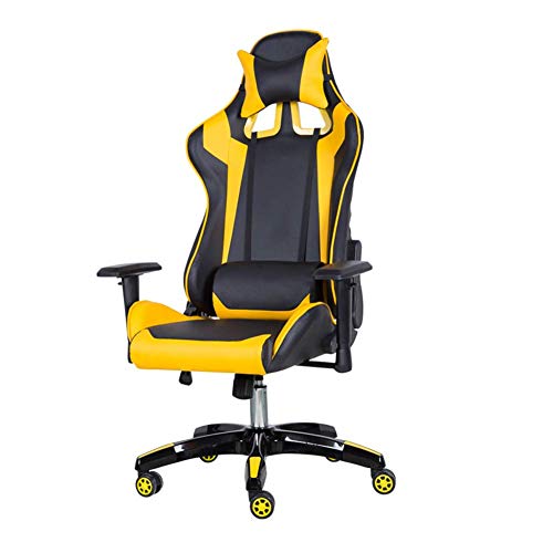 KG7HQRP Renovierung Haus Gaming Sitze Computer Bürostuhl Esports Gaming Stuhl Liegende Rückenlehne Lift Drehstuhl Gelb von KG7HQRP
