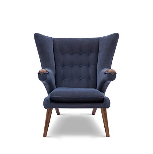 KG7HQRP Renovierung Haus Liegestuhl nordischer Stoff Einzelsofa fauler Stuhl Sofa Kreativer Designer Lounge Stuhl Massivholz Stuhlbeine von KG7HQRP