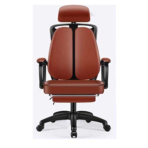 KG7HQRP Renovierung House Boss Stuhl Sitzlehne Doppel Rückenlehne Stuhl Drehstuhl Voll 360 Grad Drehbar Ergonomischer Stuhl mit beweglichem Kissen Blau von KG7HQRP