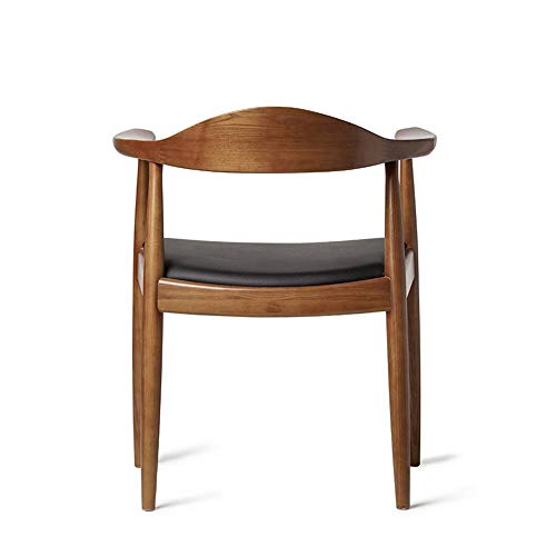 KG7HQRP Renovierungs-Haus-Bodenstuhl Massivholz Restaurantstuhl Haushalt Präsidentschaftsstuhl Nordeuropa Café Weicher Stuhl (Farbe: Braun, Größe: 76 x 50 x 57 cm) von KG7HQRP