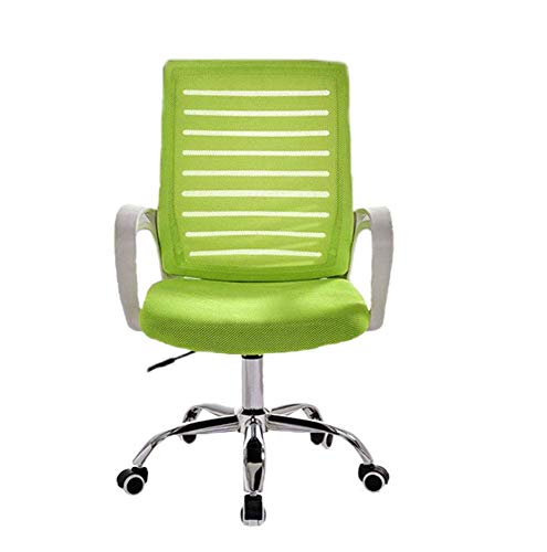 KG7HQRP Renovierungs-Haus-Netz-Bürostuhl, Computer-Bürostuhl, ergonomisches Design, mittlere Rückenlehne, verstellbar, Racing-Stil mit Armlehnen, 360-Grad-Drehgelenk, geeignet für langes Sitzen in von KG7HQRP