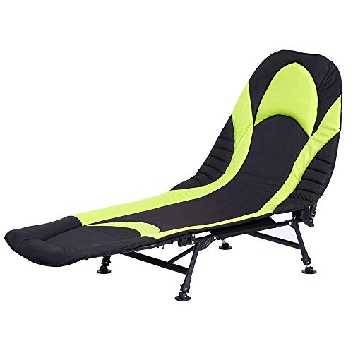 KG7HQRP Renovierungshaus einfach und l Klappbett Liegestuhl Bettstuhl Karpfenangeln Camping 6 Beine (Farbe: Schwarz, Größe: 190 x 72 x 40 cm) von KG7HQRP