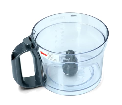 KGA SUPPLIES Schüssel kompatibel mit Kenwood FPM250 FPM260 FPM265 FPM270 Küchenmaschine, grauer Griff von KGA SUPPLIES