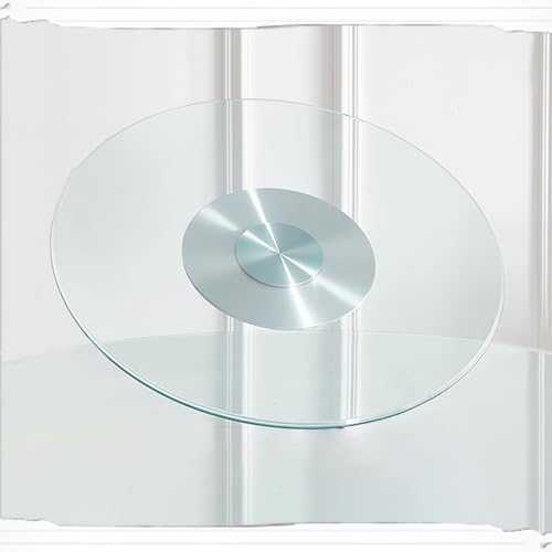 Drehbar Drehteller aus Gehärtetem Glas, 80cm 90cm Rund Lazy Susan Drehteller, Transparent Großer Servierplatte für Küchen Esstisch Home Hotel, Einfach Zu Säubern(80cm/31in) von KGAILL