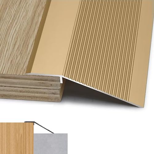 KGAILL Bodenübergangsstreifen Übergangsprofil Höhenausgleich 8mm/45mm, Anti-Rutsch Türleisten Aluminium Boden Übergangsleiste für Türschwelle/Holzböden/Laminat/Fliesen(Color:Gold,Size:80cm(31.5in)) KGAILL Bodenübergangsstreifen Übergangsprofil Höhenausgleich 8mm/45mm, Anti-Rutsch Türleisten Aluminium Boden Übergangsleiste für Türschwelle/Holzböden/Laminat/Fliesen(Color:Gold,Size:80cm(31.5in)) von KGAILL