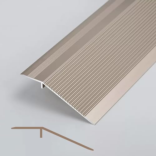 KGAILL Übergangsschiene Aluminiumprofil 8mm/40mm Bodenübergangsstreifen, Boden&Teppich Laminat Übergangsprofil Abdeckleiste Wasserdicht Breite 10cm (Color : Purple gold, Size : 90CM-3ft) von KGAILL