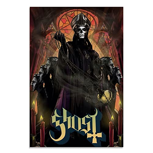 KGARB Band Poster Ghost Poster Rockmusik Leinwand Wandkunst für Schlafzimmer Büro Zimmer Dekor Geschenk 30,5 x 45,7 cm ungerahmt von KGARB