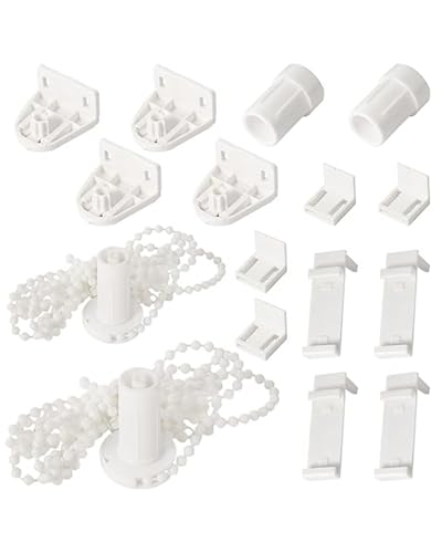 KGDUYC 2 Set Ersatzteile Rollo Klemmfix Rollo Klemmfix Ersatzteile Für Double Roller Blind,Blackout Roller Blind usw(17 mm/Ohne Bohren/PVC) von KGDUYC