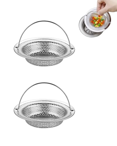 KGDUYC 2 Stück Abflusssieb, Edelstahl Abflusssieb Küchenspüle, Sieb für Spülbecken mit Griff, Spülbecken Sieb Verstopfungsschutz Küche Abfluss Spüle - 11 x 8 x 2 cm KGDUYC 2 Stück Abflusssieb, Edelstahl Abflusssieb Küchenspüle, Sieb für Spülbecken mit Griff, Spülbecken Sieb Verstopfungsschutz Küche Abfluss Spüle - 11 x 8 x 2 cm von KGDUYC