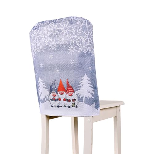 KGDUYC Dining Chair Slipcovers,Stuhlrückenbezug, Weihnachtsstuhlbezug, grau von KGDUYC
