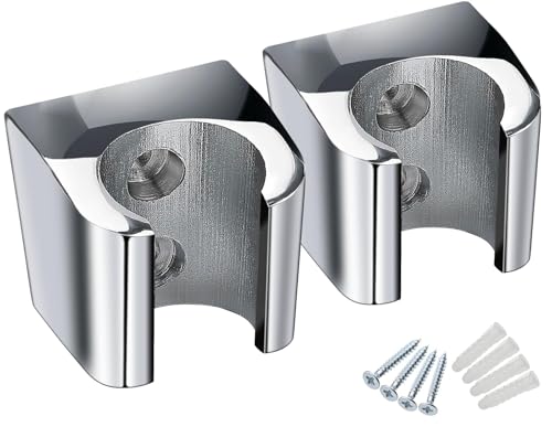 2 Stk Brausehalter Halterung für Duschkopf Duschkopfhalterung Duschhalterung Duschbrause Handbrause Halterung Zinklegierung Duschkopfhalter mit Schrauben Shower Head Holder Brausehalterung Duschhalter von KGGZKG