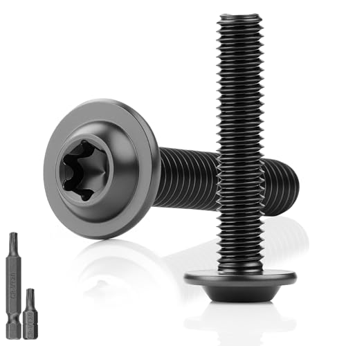 25 Stk Linsenkopfschrauben Schwarz M4x30MM Flachkopfschrauben mit Flansch Torx Schrauben 304 Edelstahl mit Scheibe A2 V2A Gewindeschrauben Vollgewinde Oxid mit 2pcs T20 Torx Schlüssel für Holz Gerüst 25 Stk Linsenkopfschrauben Schwarz M4x30MM Flachkopfschrauben mit Flansch Torx Schrauben 304 Edelstahl mit Scheibe A2 V2A Gewindeschrauben Vollgewinde Oxid mit 2pcs T20 Torx Schlüssel für Holz Gerüst von KGGZKG