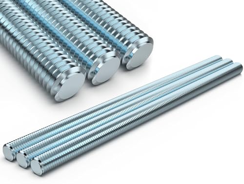 3 Stück Gewindestange M8 x 30CM Verzinkt Gewindestangen Karbonstahl Gewindestifte DIN 975 Festigkeitsklasse 4.8 Gewindestab mit Metrischem Vollgewinde Metrisch Gewinde Stangen nach Normen Threaded Rod von KGGZKG