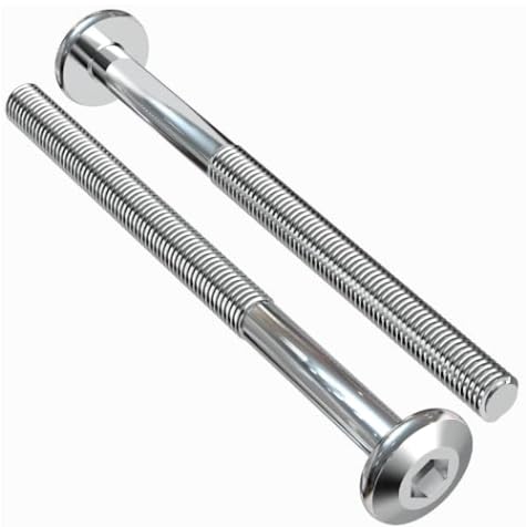 30 Stück Flachkopfschrauben M6x120 Schrauben Möbelschrauben Teilgewinde Zylinderkopfschrauben mit Innensechskant Zylinderschrauben Stahl Verzinkt für Möbel Kinderbett Betten Kinderbett Stühle von KGGZKG