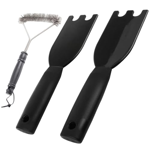 Grillreiniger, Grillschaber, Grillbürste, 2 Stück Grillspatel für George Foreman Innengrills, Grillspatel mit Grillbürste, effiziente Reinigung und Wartung von KGJAXF