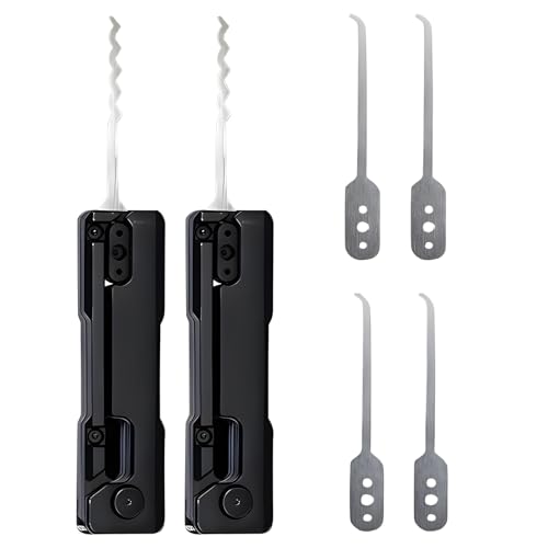 Profi Dietrich Set mit 2 Spannwerkzeugen 4 Metallschlüssel schwarz Profi Dietrich Set mit 2 Spannwerkzeugen 4 Metallschlüssel schwarz von KGJAXF