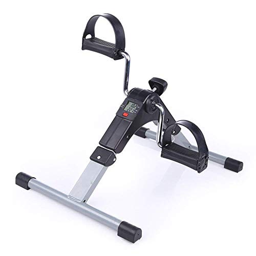 KGLHJDY Pedaltrainer Mini-Heimtrainer Tragbarer Heimtrainer Fitness Bein-Arm-Cardio-Training Einstellbarer Widerstand LCD-Display Frauen Männer von KGLHJDY