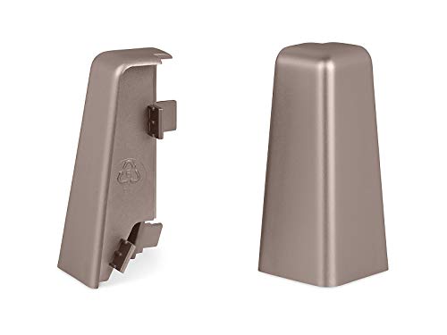 KGM Außenecken für Sockelleiste MEGA-Profil (20 x 58 mm) Anthrazit – Maße: 20 x 58 mm – 2 Stück von KGM