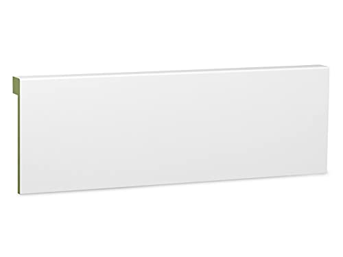 KGM Abdeckleiste für Fliesensockel – feuchtraumgeeignet in modernem Profil– MDF weiß foliert – Maße: 2400 x 19 x 100 mm – 1 Stück KGM Abdeckleiste für Fliesensockel – feuchtraumgeeignet in modernem Profil– MDF weiß foliert – Maße: 2400 x 19 x 100 mm – 1 Stück von KGM