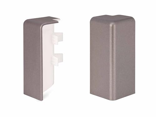 KGM Außenecken für Sockelleiste Modern Alu-Edelstahl - Maße: 16x58mm - Ecken- und Kantenschutz Ihrer Fußleisten - Sauberer Abschluß in modernem Design - 2 Stück KGM Außenecken für Sockelleiste Modern Alu-Edelstahl - Maße: 16x58mm - Ecken- und Kantenschutz Ihrer Fußleisten - Sauberer Abschluß in modernem Design - 2 Stück von KGM