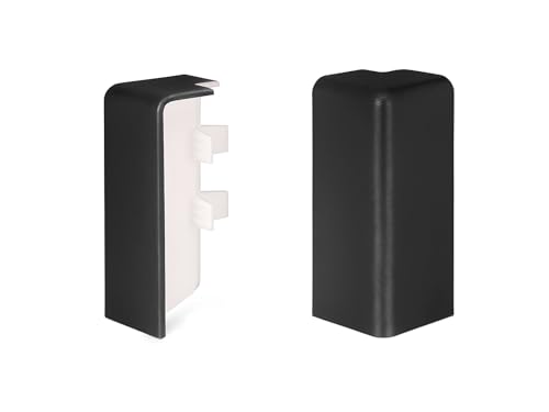 KGM Außenecken für Sockelleiste Modern Anthrazitgrau - Maße: 16x58mm - Ecken- und Kantenschutz Ihrer Fußleisten - Sauberer Abschluß in modernem Design - 2 Stück von KGM