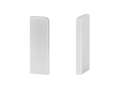 KGM Endstücke für Sockelleiste Modern Lichtgrau - Maße: 16x58mm - Sauberes Ende in modernem Design - 2 Stück von KGM