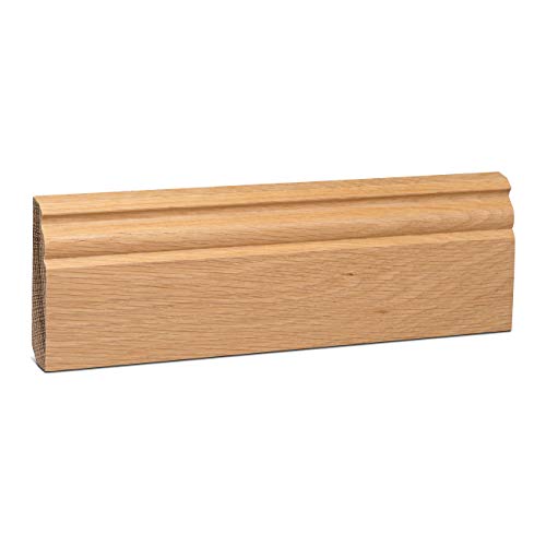 KGM Hamburger Sockelleiste Altberliner Profil – Eiche natur lackiert - Fußbodenleiste aus Eiche Massivholz – Maße: 2400 x 22 x 96 mm – 1 Stück KGM Hamburger Sockelleiste Altberliner Profil – Eiche natur lackiert - Fußbodenleiste aus Eiche Massivholz – Maße: 2400 x 22 x 96 mm – 1 Stück von KGM