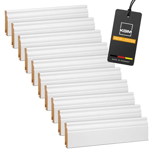 KGM Vorteilspack - Hamburger Sockelleiste Altberliner Profil – Weiß folierte MDF Fußbodenleiste – Maße: 2400 x 19 x 70 mm – (20 St. / 48 Meter) KGM Vorteilspack - Hamburger Sockelleiste Altberliner Profil – Weiß folierte MDF Fußbodenleiste – Maße: 2400 x 19 x 70 mm – (20 St. / 48 Meter) von KGM