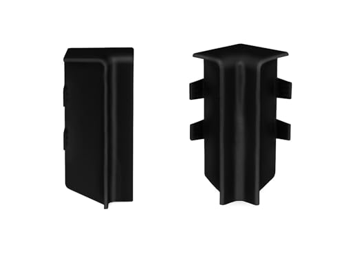 KGM Innenecken für Sockelleiste Modern Schwarz - Maße: 16x58mm - Inneneckenschutz Ihrer Fußleisten - Saubere Verbindung in modernem Design - 2 Stück KGM Innenecken für Sockelleiste Modern Schwarz - Maße: 16x58mm - Inneneckenschutz Ihrer Fußleisten - Saubere Verbindung in modernem Design - 2 Stück von KGM