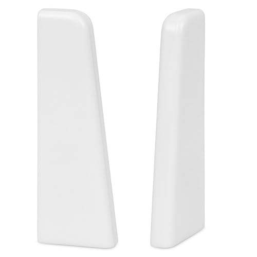 KGM Endstücke für Sockelleiste MEGA-Profil (20 x 58 mm) weiß – Maße: 20 x 58 mm – 2 Stück von KGM