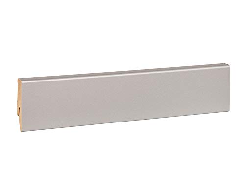 KGM Sockelleiste Mega – foliert Aluminium MDF Fußbodenleiste – Maße: 2400 x 17 x 58 mm – 1 Stück KGM Sockelleiste Mega – foliert Aluminium MDF Fußbodenleiste – Maße: 2400 x 17 x 58 mm – 1 Stück von KGM