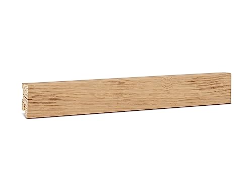 KGM Sockelleiste Modern – Furnierte Massivholz-Sockelleiste in Eiche geölt – Maße: 2400 x 16 x 40 mm – 1 Stück von KGM