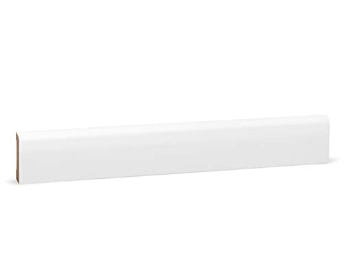KGM Sockelleiste Oben Rund – MDF weiß direktlackiert RAL9016 – Maße: 2.440 x 10 x 58 mm – 1 Stück KGM Sockelleiste Oben Rund – MDF weiß direktlackiert RAL9016 – Maße: 2.440 x 10 x 58 mm – 1 Stück von KGM