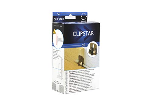 KGM Sockelleisten Clips | ClipStar Befestigungs Clips Metall ✓Fester Halt ✓integrierter Kabelkanal | Befestigungsclips Set je 50 Metall Leisten-Clips, Dübel und Schrauben KGM Sockelleisten Clips | ClipStar Befestigungs Clips Metall ✓Fester Halt ✓integrierter Kabelkanal | Befestigungsclips Set je 50 Metall Leisten-Clips, Dübel und Schrauben von KGM