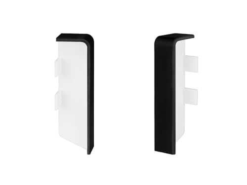 KGM Verbinder für Sockelleiste Modern Schwarz - Maße: 16x58mm - Saubere Verbindung in modernem Design - 2 Stück KGM Verbinder für Sockelleiste Modern Schwarz - Maße: 16x58mm - Saubere Verbindung in modernem Design - 2 Stück von KGM