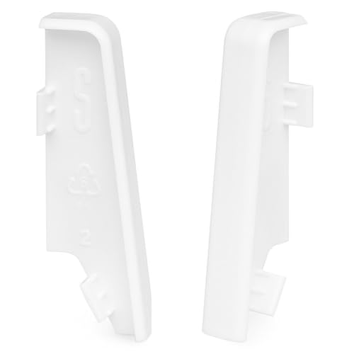 KGM Verbinder für Sockelleiste MEGA-Profil (20 x 58 mm) weiß – Maße: 20 x 58 mm – 2 Stück von KGM