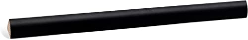 KGM Viertelstab – Schwarz folierte Bastelleiste aus massivem Fichte Echtholz RAL 9005 – Maße: 2400 x 14 x 14 mm – 1 Stück von KGM
