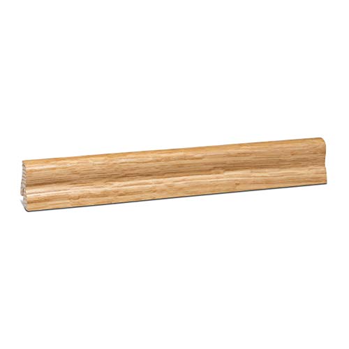 KGM Sockelleiste ExPress – Fußbodenleiste aus Fichte Massivholz – furniert – Eiche natur lackiert – Maße: 2400 x 20 x 42 mm – 1 Stück von KGM