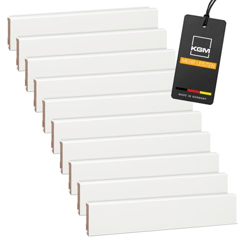 Vorteilspack KGM Sockelleiste Modern - Weiß lackierte Fußbodenleiste aus Kiefer Massivholz - Maße: 2400 x 16 x 58 mm - 10 Stück / 24M Vorteilspack KGM Sockelleiste Modern - Weiß lackierte Fußbodenleiste aus Kiefer Massivholz - Maße: 2400 x 16 x 58 mm - 10 Stück / 24M von KGM