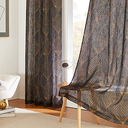 KGORGE Halbdurchsichtige Vorhänge, 160 cm Länge, Leinen-Muster, Fenstervorhang, Sichtschutz, Flammendruck, leichte Blendung, Filterung für Schlafzimmer, Wohnzimmer, Foyer, 2 Stück, Rotweinrot KGORGE Halbdurchsichtige Vorhänge, 160 cm Länge, Leinen-Muster, Fenstervorhang, Sichtschutz, Flammendruck, leichte Blendung, Filterung für Schlafzimmer, Wohnzimmer, Foyer, 2 Stück, Rotweinrot von KGORGE