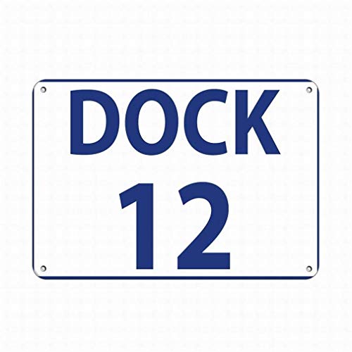 KGPE0WRF5S Hinweisschild mit Aufschrift "Notice Dock 12 Activity", Loading Zone Loading Dock Nummer, Sicherheitsschild, 20,3 x 30,5 cm, Warnschild aus Blech von KGPE0WRF5S