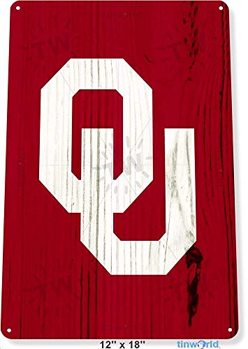 KGPE0WRF5S Innenwanddekoration OU Wood Sooner Oklahoma Plakette Bar Pub Höhle Blechschild 20,3 x 30,5 cm von KGPE0WRF5S