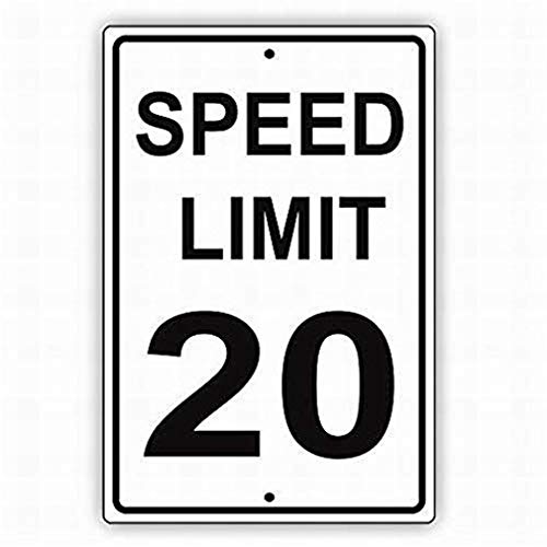KGPE0WRF5S Warnschild mit Aufschrift "Speed Limit 20 MPH Miles per Hour", schwarze Buchstaben, Zone Slow Down Speeding Restriction, Warnung, 20 x 30 cm, Warnschild KGPE0WRF5S Warnschild mit Aufschrift "Speed Limit 20 MPH Miles per Hour", schwarze Buchstaben, Zone Slow Down Speeding Restriction, Warnung, 20 x 30 cm, Warnschild von KGPE0WRF5S