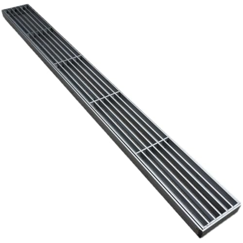 KGPGNYMYHA 100cm Abflussabdeckung Gitterroststufen Lineares Kanalabdeckung Kanalgitter Edelstahl Regenwassergitter Ablaufabdeckungen(1000x150x20x3mm) von KGPGNYMYHA
