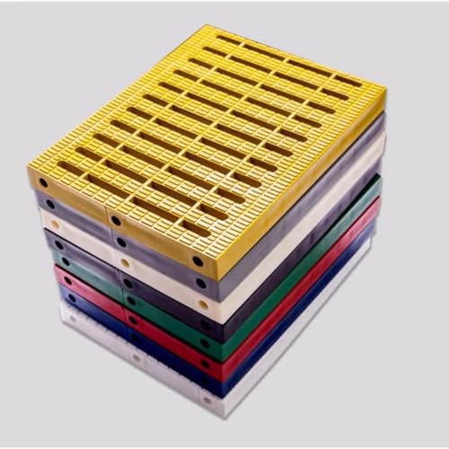 KGPGNYMYHA 20cm Abflusssiebe Kunststoff Kanal-Abflussgitter, Spleißbare Kanalgitter Rot Gelb Graben-Abflussabdeckung Rechteckiges, Flaches Abflussgitter(Grey) von KGPGNYMYHA