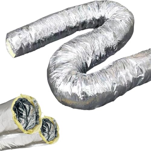 KGPGNYMYHA Isolierschlauch Aluminiumfolie Luftkanalschlauch Für Klimaanlage Flexibler Lüftungskanalschlauch Heizung Kühlung Kanalschlauch(165mm(6 1/2")) von KGPGNYMYHA