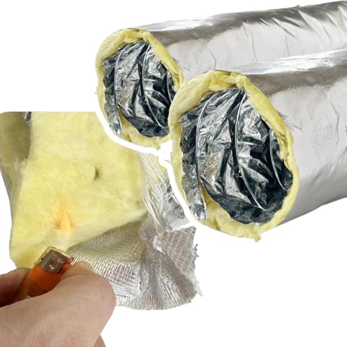 KGPGNYMYHA Isolierter Lüftungskanalschlauch Alukaschiert Rohrschale Isolierschlauch 6m Abluftschlauch Klimatisierung Heizung Kanalschlauch(150mm(5.9")) von KGPGNYMYHA