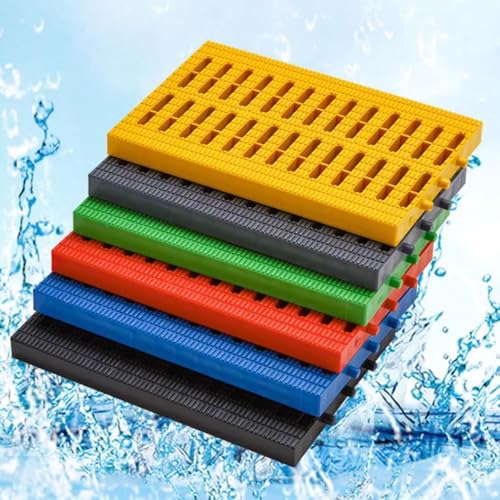 KGPGNYMYHA Kunststoff-Abflussabdeckung Rot Blau Grün Entwässerungsgitter Rutschfeste Abflussgitter Kleine Abflusssiebe Gitter Für Hof Innenbereich Garage(Blue) von KGPGNYMYHA